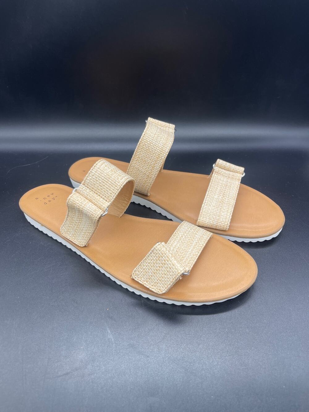 A New Day Tan Adjustable Straps Sandles Size 10